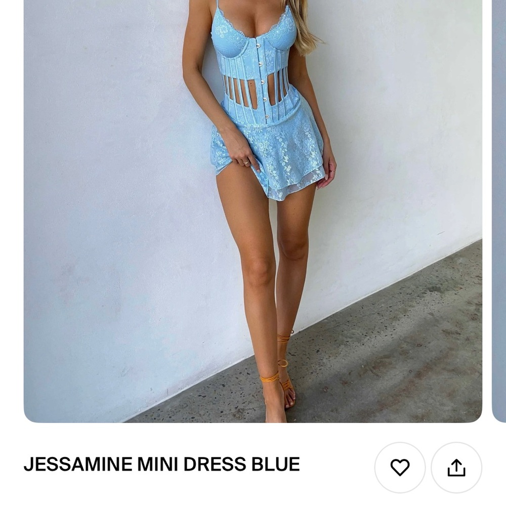 Blue Mini Dress - Picture 6 of 7
